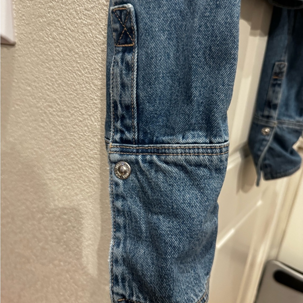 Zara Indigo Cropped Denim Jacket - Picture 2 of 4